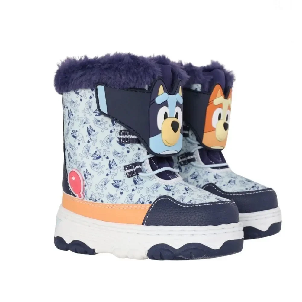 Toddler Bluey Winter Boot Shoes Faux Fur Trim Size 11
